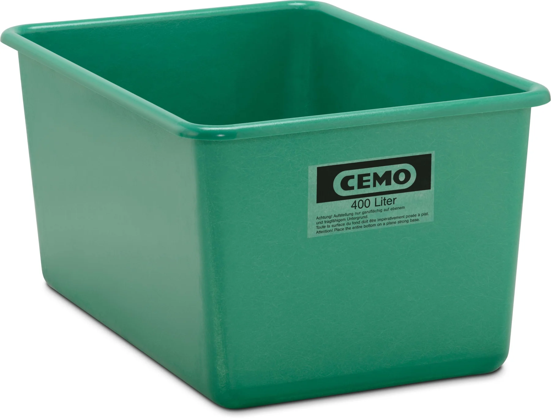 CEMO Rectangular container, 400 L, green